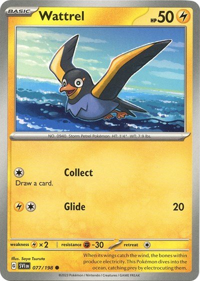Wattrel - 077 (Scarlet and Violet: Base Set) Near Mint - Nick Nack's Full Frontal Attack