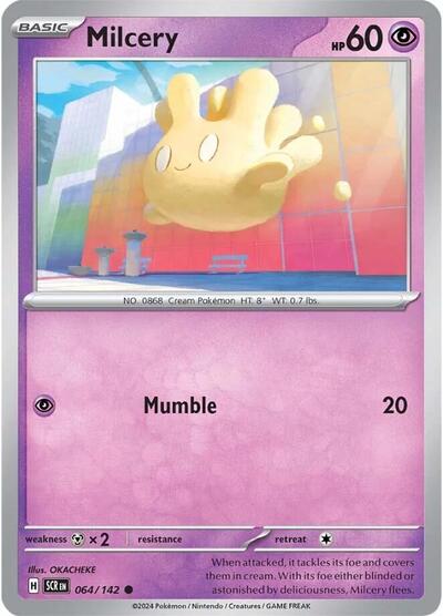Milcery - 064 (SV07: Stellar Crown) Near Mint Reverse Holofoil - Nick Nack's Full Frontal Attack