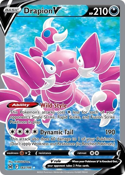 Drapion V (Full Art) (SWSH11: Lost Origin) Near Mint Holofoil