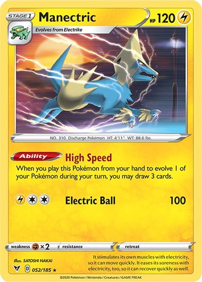Manectric (SWSH04: Vivid Voltage) Near Mint