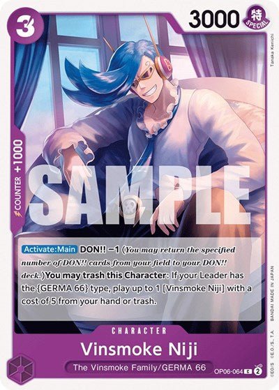 Vinsmoke Niji (064) (Wings of the Captain) Near Mint - Nick Nack's Full Frontal Attack