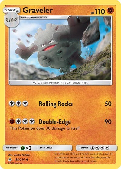 Graveler (SM - Unbroken Bonds) Near Mint - Nick Nack's Full Frontal Attack