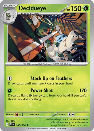 Decidueye (SV: Shrouded Fable) Near Mint Reverse Holofoil