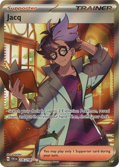 Jacq - 236 (Scarlet and Violet: Base Set) Near Mint Holofoil - Nick Nack's Full Frontal Attack