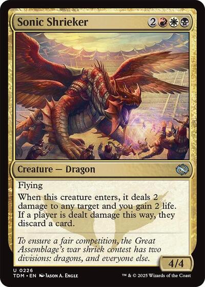 Sonic Shrieker (Tarkir: Dragonstorm) Near Mint - Nick Nack's Full Frontal Attack