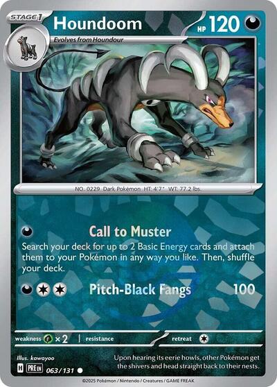 Houndoom (Poke Ball Pattern) (SV: Prismatic Evolutions) Near Mint Holofoil - Nick Nack's Full Frontal Attack