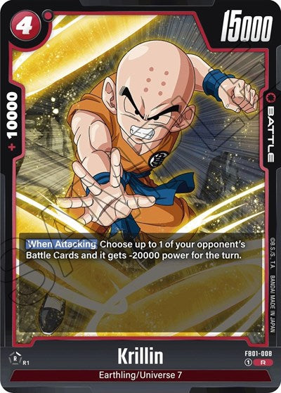Krillin FB01-008 (Awakened Pulse) Near Mint Holofoil