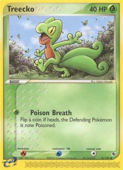 Treecko - 75 (Ruby and Sapphire) Light Play - Nick Nack's Full Frontal Attack