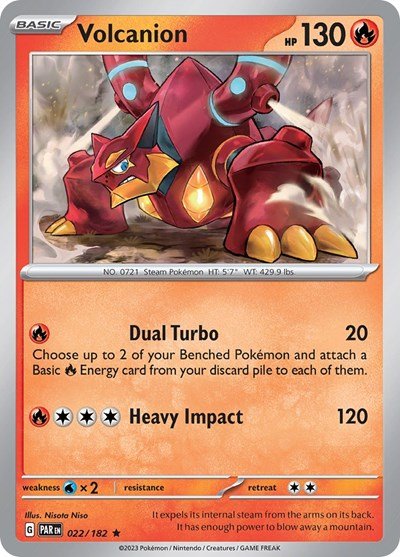 Volcanion (Scarlet and Violet: Paradox Rift) Near Mint Holofoil - Nick Nack's Full Frontal Attack