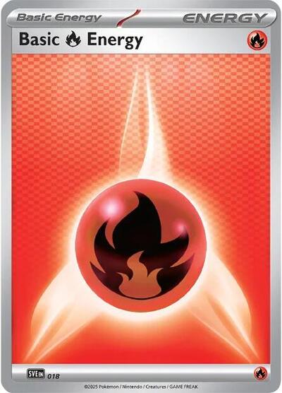 Basic Fire Energy - 018 (SVE: Scarlet & Violet Energies) Near Mint Reverse Holofoil - Nick Nack's Full Frontal Attack