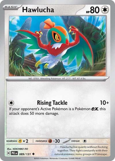 Hawlucha (SV: Prismatic Evolutions) Near Mint - Nick Nack's Full Frontal Attack