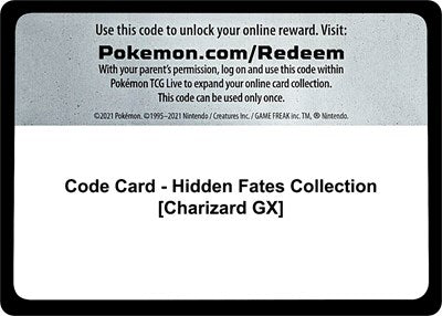 Code Card - Hidden Fates Collection (Charizard GX) (Hidden Fates) Near Mint