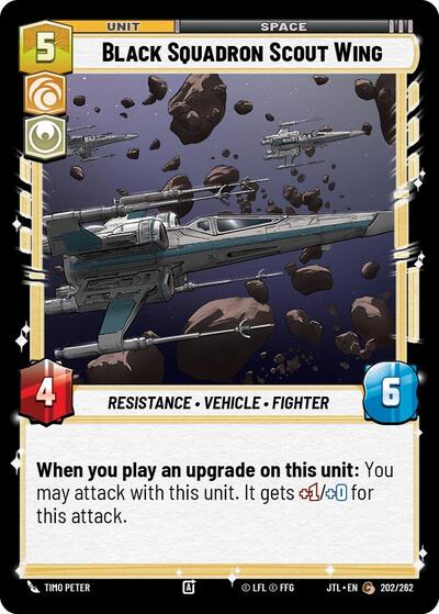 Black Squadron Scout Wing (Jump to Lightspeed) Near Mint - Nick Nack's Full Frontal Attack