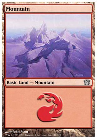 Mountain (344) (8th Edition) Near Mint - Nick Nack's Full Frontal Attack