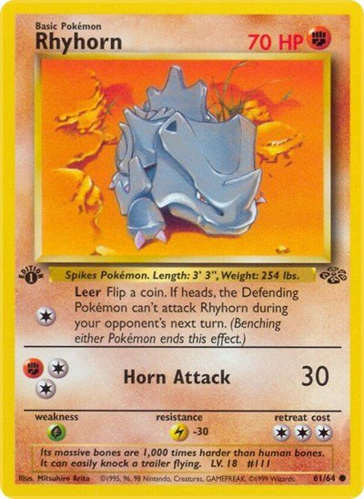 Rhyhorn (Jungle) Light Play Unlimited - Nick Nack's Full Frontal Attack