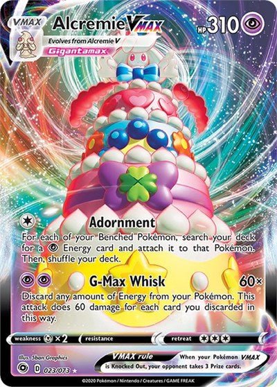 Alcremie VMAX (Champion's Path) Near Mint Holofoil - Nick Nack's Full Frontal Attack