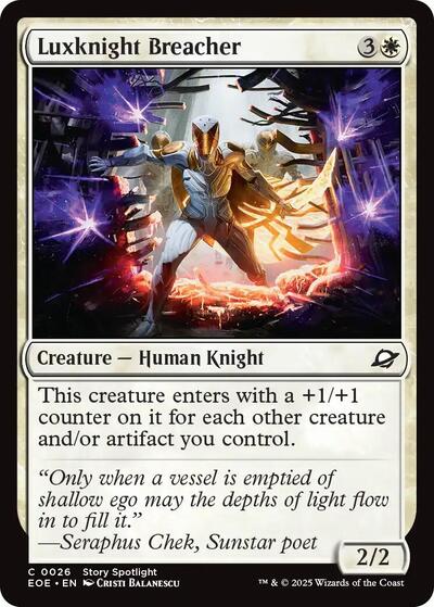 Luxknight Breacher (Edge of Eternities) Near Mint - Nick Nack's Full Frontal Attack