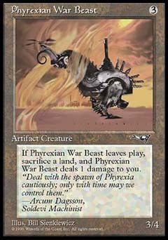 Phyrexian War Beast (Helicopter blades left) (Alliances) Light Play - Nick Nack's Full Frontal Attack