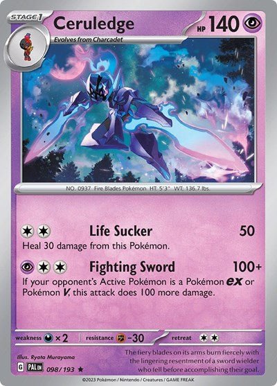 Ceruledge (SV02: Paldea Evolved) Near Mint Holofoil - Nick Nack's Full Frontal Attack