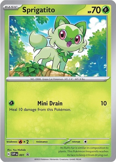 Sprigatito - 001 (SV: Scarlet & Violet Promo Cards) Light Play Holofoil