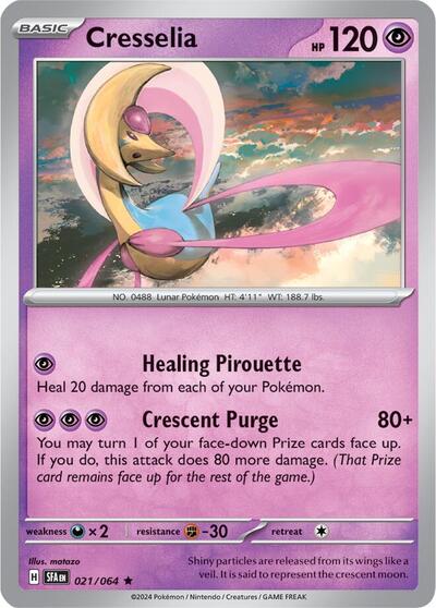 Cresselia - 021 (SV: Shrouded Fable) Near Mint Reverse Holofoil - Nick Nack's Full Frontal Attack