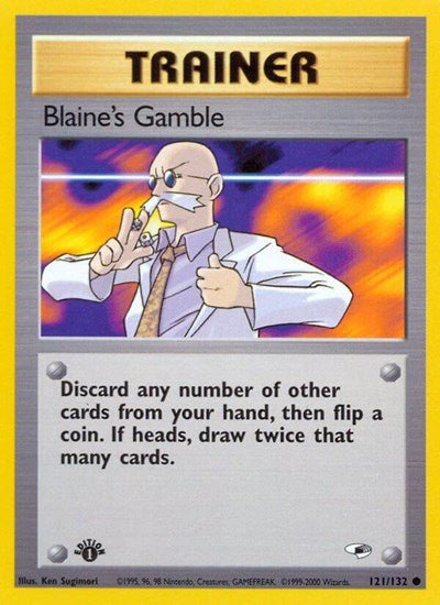 Blaine's Gamble (Gym Heroes) Light Play 1st Edition - Nick Nack's Full Frontal Attack