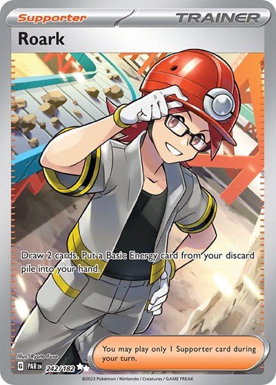 Roark - 242 (Scarlet and Violet: Paradox Rift) Near Mint Holofoil - Nick Nack's Full Frontal Attack