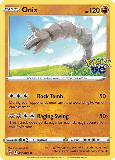 Onix (Pokemon GO) Near Mint - Nick Nack's Full Frontal Attack