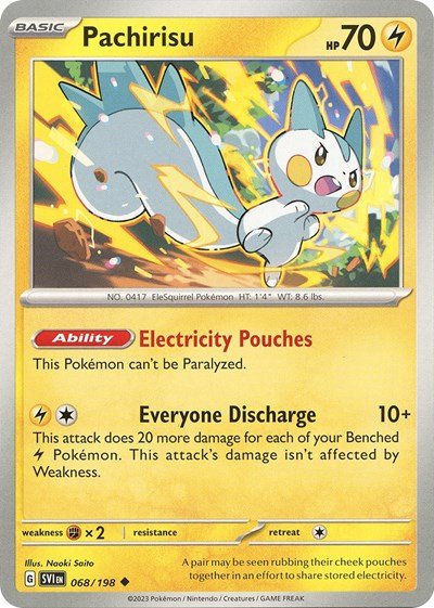 Pachirisu - 068 (Scarlet and Violet: Base Set) Near Mint - Nick Nack's Full Frontal Attack