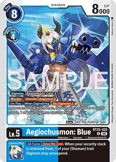 Aegiochusmon: Blue (Dual Revolution Booster) Near Mint Foil