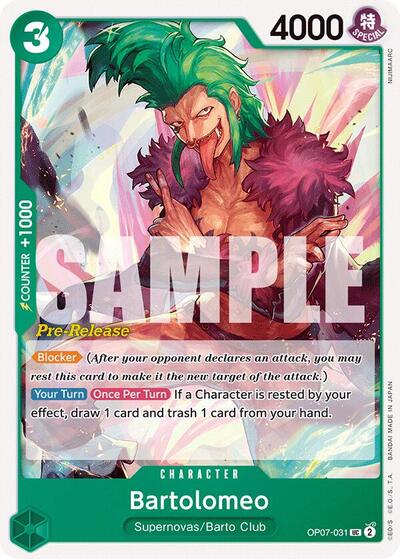 Bartolomeo (500 Years in the Future Pre - Release Cards) Near Mint - Nick Nack's Full Frontal Attack