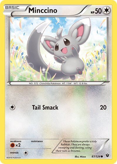 Minccino (87) (XY - Fates Collide) Light Play - Nick Nack's Full Frontal Attack