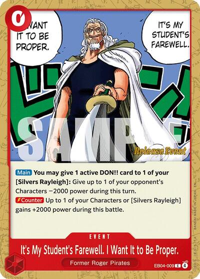 It's My Student's Farewell. I Want It to Be Proper. (Adventure on Kami's Island Release Event Cards) Near Mint - Nick Nack's Full Frontal Attack