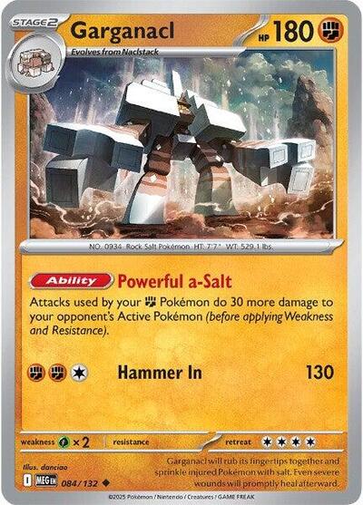 Garganacl - 084 (ME01: Mega Evolution) Near Mint - Nick Nack's Full Frontal Attack