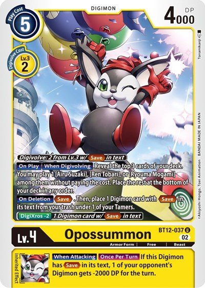 Opossummon (Across Time) Near Mint - Nick Nack's Full Frontal Attack