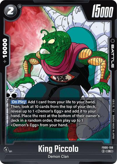 King Piccolo FB06 - 108 (Rivals Clash) Near Mint Holofoil - Nick Nack's Full Frontal Attack