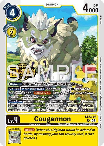 Cougarmon (Welcome Tamers Pack Vol.2) (Starter Deck 23: Beatbreak Release Event Cards) Near Mint Foil - Nick Nack's Full Frontal Attack