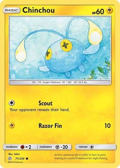 Chinchou (SM - Cosmic Eclipse) Near Mint - Nick Nack's Full Frontal Attack