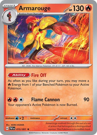 Armarouge (SV: Paldean Fates) Near Mint Holofoil - Nick Nack's Full Frontal Attack