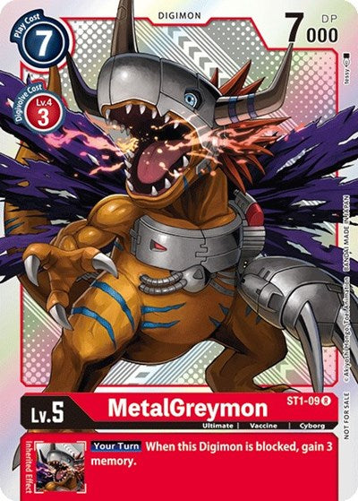MetalGreymon ST1-09 (Official Tournament Pack Vol.2) (Starter Deck 01: Gaia Red) Near Mint Foil