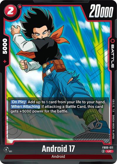 Android 17 FB06 - 011 (Rivals Clash) Near Mint - Nick Nack's Full Frontal Attack