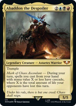 Abaddon the Despoiler (Universes Beyond: Warhammer 40K) Near Mint Foil - Nick Nack's Full Frontal Attack