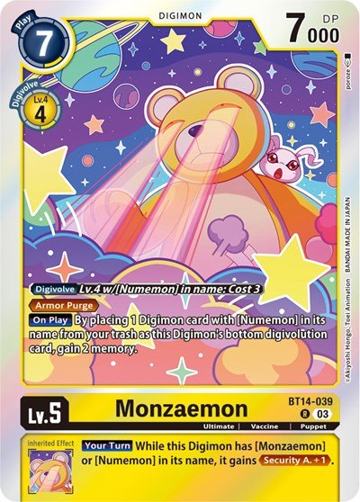 Monzaemon (Blast Ace) Near Mint - Nick Nack's Full Frontal Attack