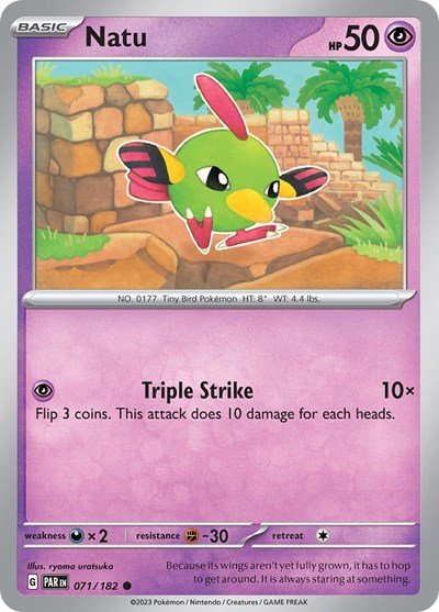 Natu (Scarlet and Violet: Paradox Rift) Near Mint - Nick Nack's Full Frontal Attack
