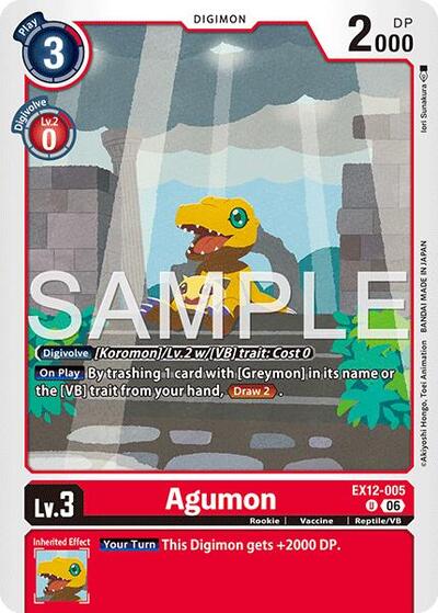 Agumon (Digital World Shambala) Near Mint
