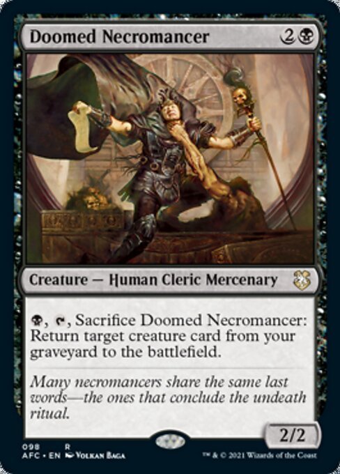 Doomed Necromancer (Commander 2021 Forgotten Realms) Near Mint - Nick Nack's Full Frontal Attack