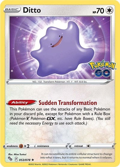 Ditto (Pokemon GO) Near Mint Holofoil