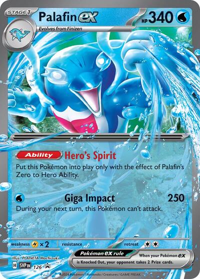 Palafin ex - 126 (SV: Scarlet & Violet Promo Cards) Near Mint Holofoil