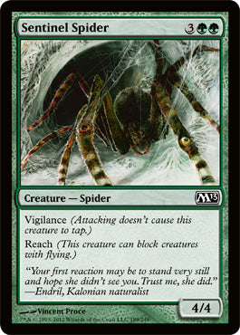 Sentinel Spider (Magic 2013 Core Set) Light Play