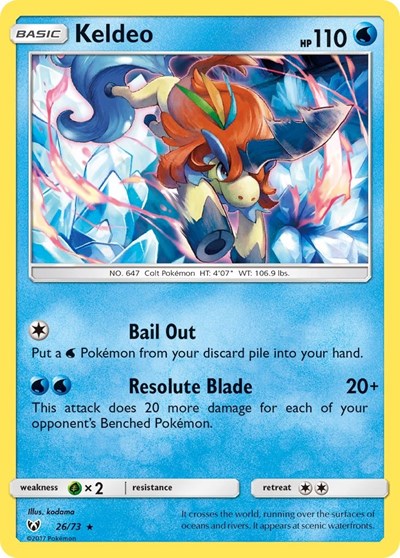 Keldeo (Shining Legends) Near Mint Holofoil